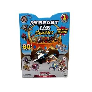 Display Box w/ 4  Mr. Beast Lab Swarms Battle Fusion Mystery Blind Pack Easter